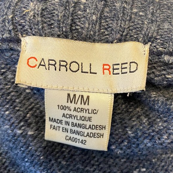 2 Tone Blue Sweater Cardigan Buttons by Carroll Reed size Medium - Picture 7 of 7